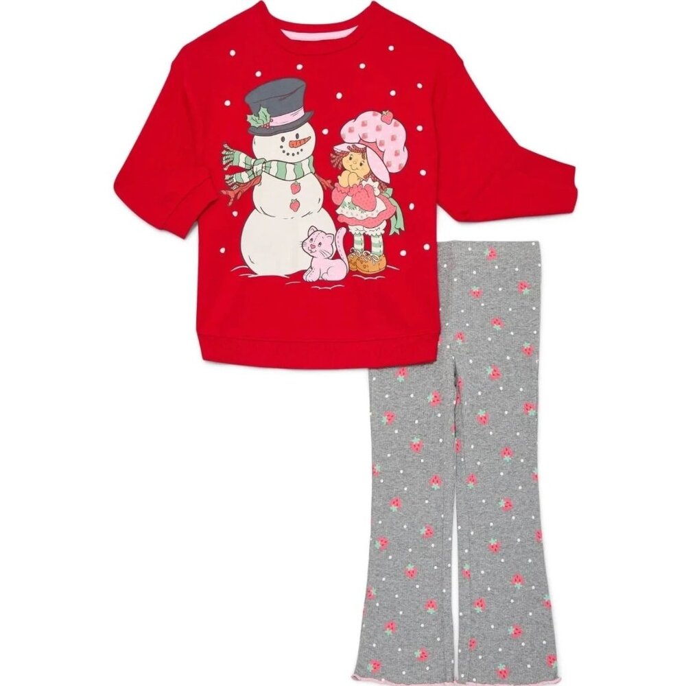 Strawberry Shortcake Toddler Girls Sweatshirt Flare Leggings Set NWT 5T